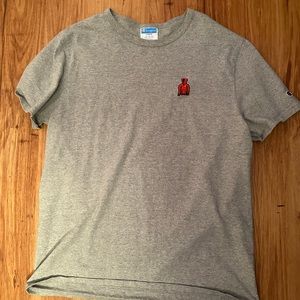 Grey Champion simple hoodie design tee